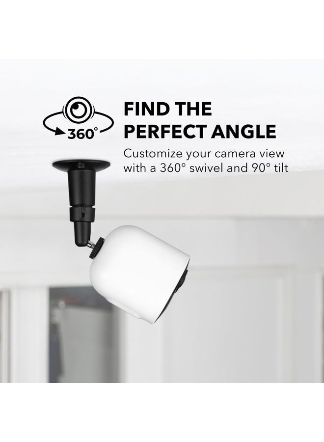 Wasserstein Adjustable Indoor/Outdoor Security Wall Mount for Arlo Pro, Pro 2, Pro 3, Pro 4, Pro 5, Arlo Ultra, and Other Compatible Models - Extra Flexibility for Your Arlo Camera (3-Pack, Black) - Image 2