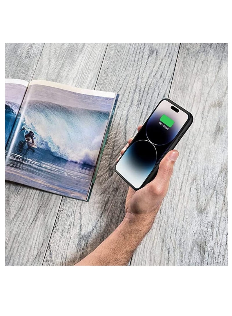 حافظة بطارية لهاتف iPhone 14 Pro Max، حافظة شحن محمولة قابلة لإعادة الشحن بسعة 4500 مللي أمبير في الساعة لهاتف iPhone 14 Pro Max (6.7 بوصة) حافظة شاحن واقية مع حزمة بطارية ممتدة (أسود) - Image 4