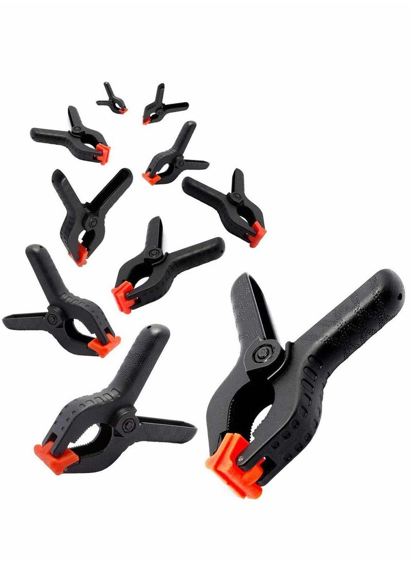 Y&D 10-Pack 3.5 Inch Nylon Spring Clamps Plastic Woodworking Photo Studio Backdrop Clips, DIY Tools Muslin Backdrops Clamp Clips for  - Image 1