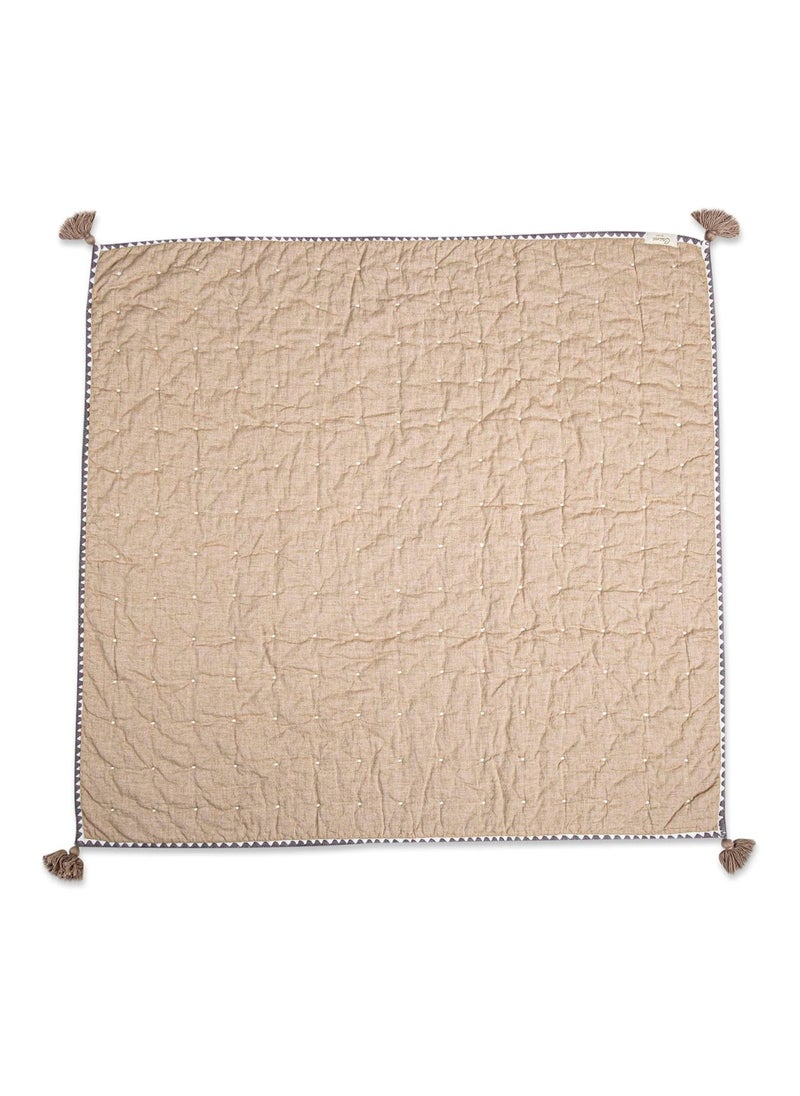 Crane BABY Blanket, Soft Cotton Quilted Nursery And Stroller Blanket For Boys And Girls, Copper, 36” X 36” (Bc-110Qb)  - Image 1