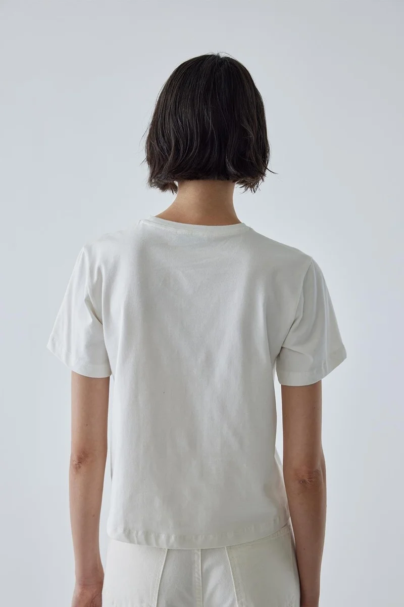 Suud Collection Ecru Nostalgia Printed T-Shirt