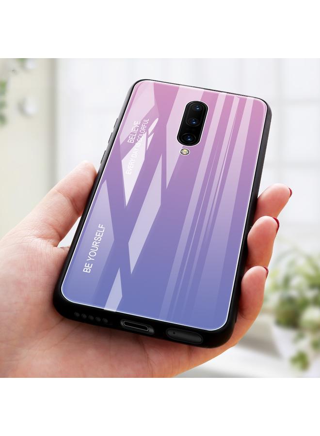 اس-توب جراب لهاتف OnePlus 7 Pro، جراب زجاجي متدرج الألوان - Image 3