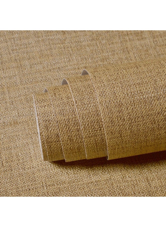 Wolpin Wall Sticker Wallpaper Grasscloth Pattern Living Room (45 x 600 cm) Furniture Self Adhesive Waterproof Design, Brown - Image 2