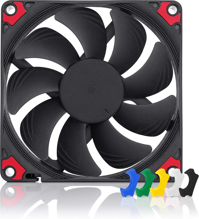 Noctua NF-A9x14 HS-PWM chromax.black.swap Premium Slim Fan - 92x14mm, High Airflow, Low Noise, Customizable Color Pads - Image 1