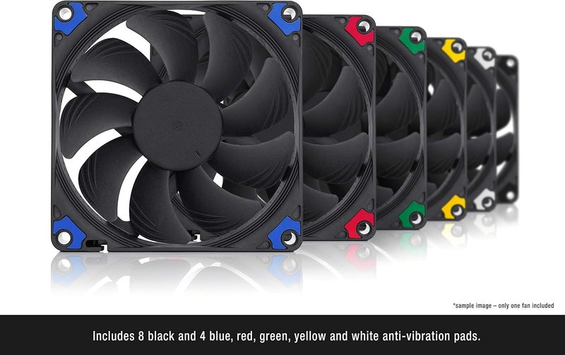 Noctua NF-A9x14 HS-PWM chromax.black.swap Premium Slim Fan - 92x14mm, High Airflow, Low Noise, Customizable Color Pads - Image 4
