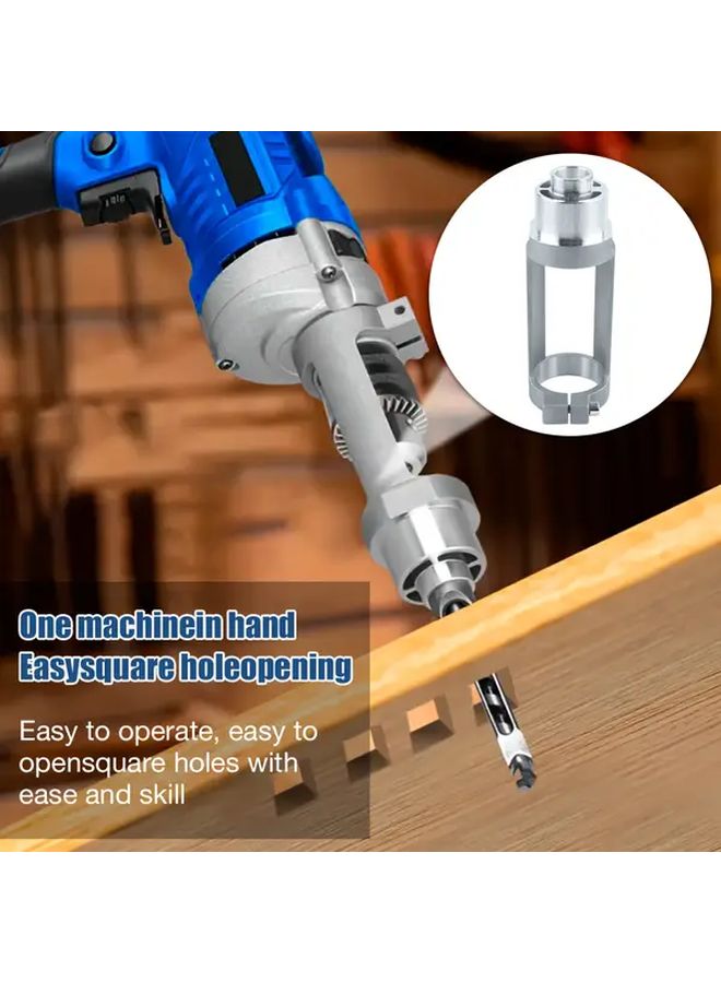 1pc Square Hole Drill Adapter Fixed Bracket Precision Woodworking Tool Bit - Image 5