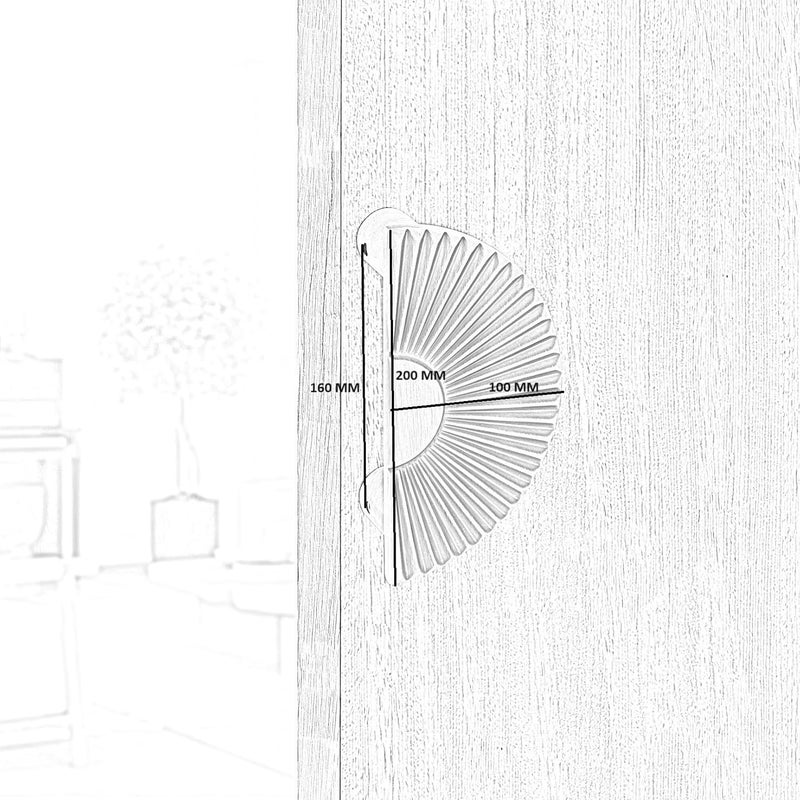 HARMONUS 8inches Round Shape Glass Door Handles for Main Door Antique Door Handles Wardrobe Handles Handles for Glass DoorsGlass Door Pull Handle Pack of 1 SetHI615 Antique Finish - Image 3