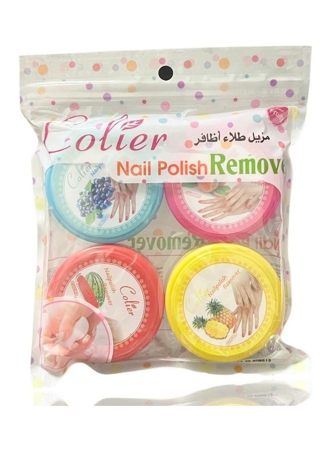 COLIER 4-Piece Nail Polish Remover Multicolour - Image 1