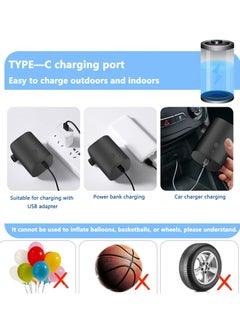 Alruht Portable Air Pump, Rechargeable Air Pump with USB, Quick Inflate Deflate for Air Mattress, Pool Toys, Floats, Swimming Ring, Air Bed, Vacuum Storage Bags  - Image 4