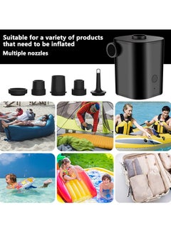 Alruht Portable Air Pump, Rechargeable Air Pump with USB, Quick Inflate Deflate for Air Mattress, Pool Toys, Floats, Swimming Ring, Air Bed, Vacuum Storage Bags  - Image 5