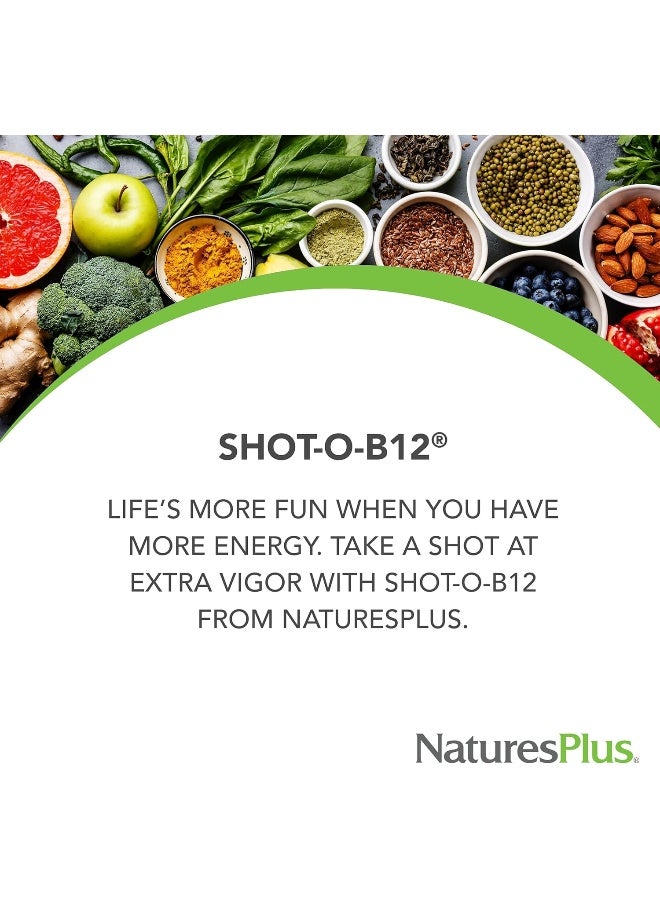 NaturesPlus لوذعات شوت-أو-بي12 بنكهة التوت البري لدعم الطاقة - Image 3