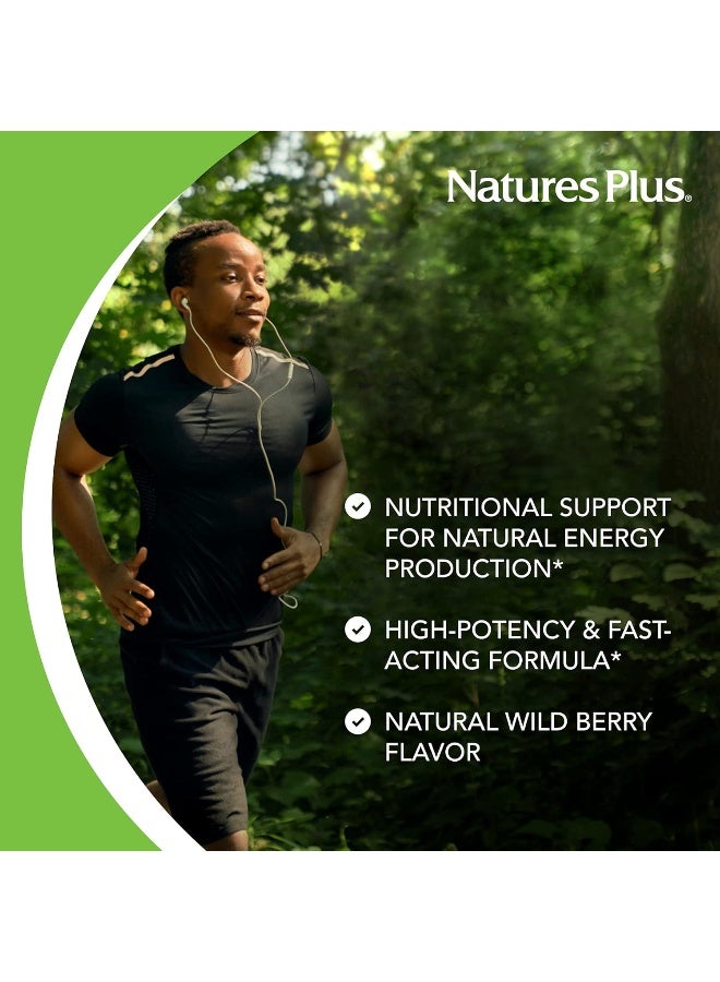 NaturesPlus لوذعات شوت-أو-بي12 بنكهة التوت البري لدعم الطاقة - Image 4
