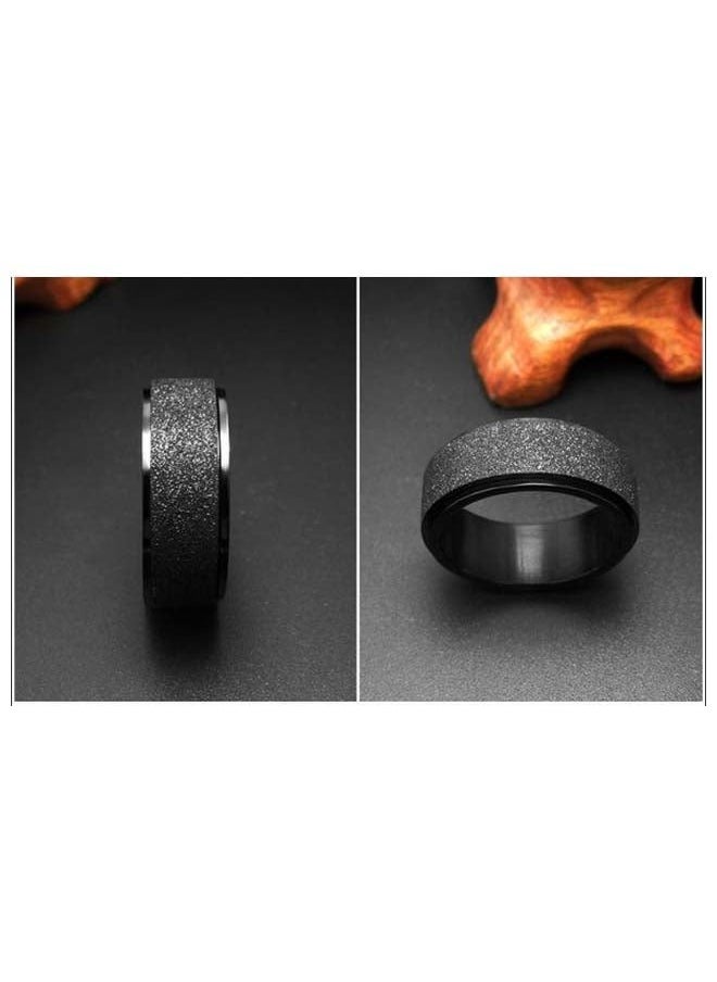ROMAD Titanium Steel Matte Ring – 8MM Durable Unisex Ring, Comfort Fit, Scratch-Resistant, Fashion Jewelry for Daily Wear, Gifting & Special Occasions  - Image 2