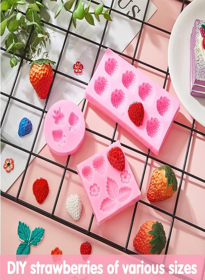 Supvox® 5Pcs Strawberry Silicone Molds Foodgrade Silicone Mold, Strawberry Fondant Molds Non-Stick, Easy to Demold, Baking Candy Mold for Chocolate, Jelly, Ice Cubes, Soap, and DIY Crafts - Image 4