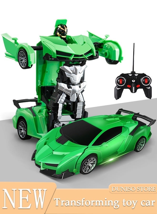 DUNISO 2-in-1 remote control car and conversion robot model kit wireless remote control toy car simulation driving car children's and adult toy car gifts - Image 1