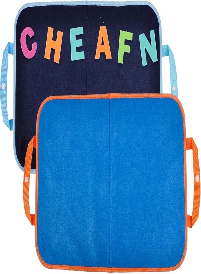 CHEFAN 2 Pack Felt Board for Kids, Portable Travel Storyboard, Preschool Activity Play Kits, Board Only, Blue & Green - Image 1