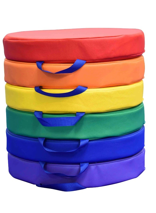 SUPREME Round Floor Cushion With Handle, 6-Piece - Image 2