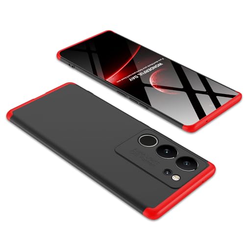 Kapa Double Dip Full 360 Protection Back Case Cover for Vivo V29 Pro (5G) (Red, Black) - Image 5