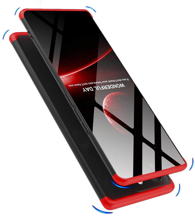 Kapa Double Dip Full 360 Protection Back Case Cover for Vivo V29 Pro (5G) (Red, Black) - Image 1