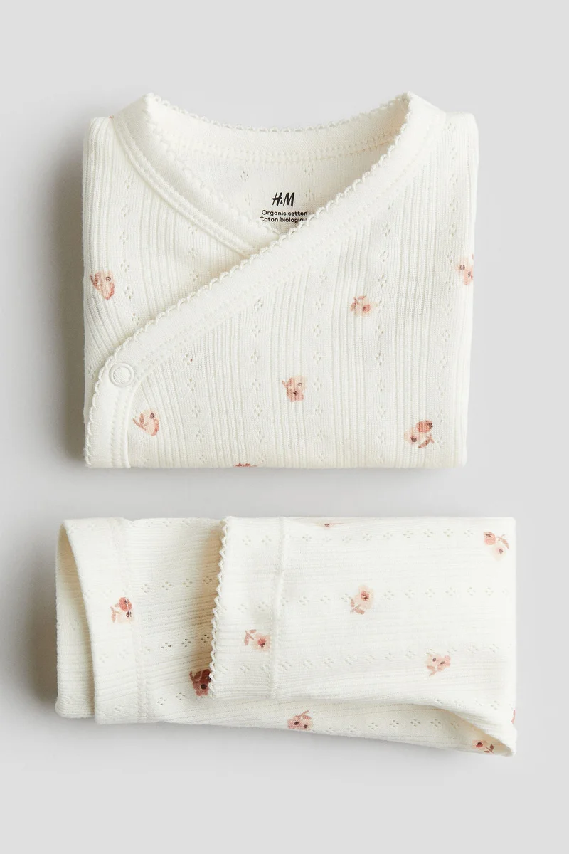 H&M 2-piece cotton pointelle set