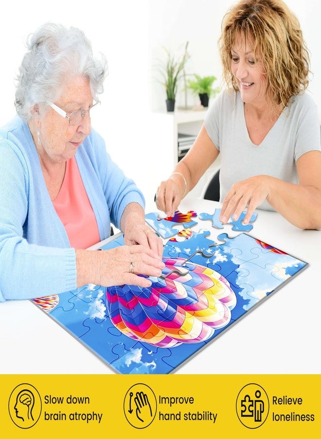 WSCXSC 24 Large Piece Puzzle for Seniors 6 Pack Puzzles Dementia Alzheimer's Products and Activities for The Elderly Adults Puzzle Alzheimer's Easy Puzzles Gift Memory Games for Patients, 6 Storage Bag - Image 5