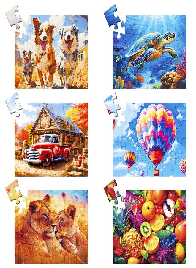 WSCXSC 24 Large Piece Puzzle for Seniors 6 Pack Puzzles Dementia Alzheimer's Products and Activities for The Elderly Adults Puzzle Alzheimer's Easy Puzzles Gift Memory Games for Patients, 6 Storage Bag - Image 1