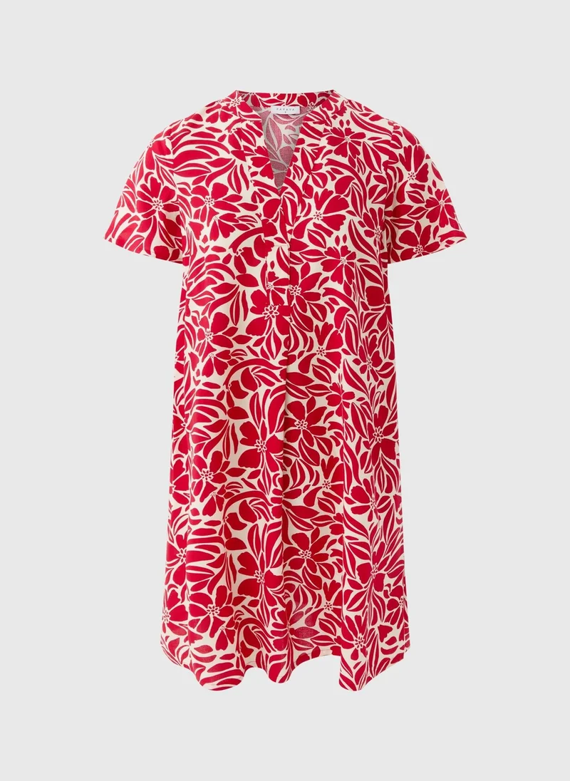 Matalan Red Popover Floral Tunic Dress