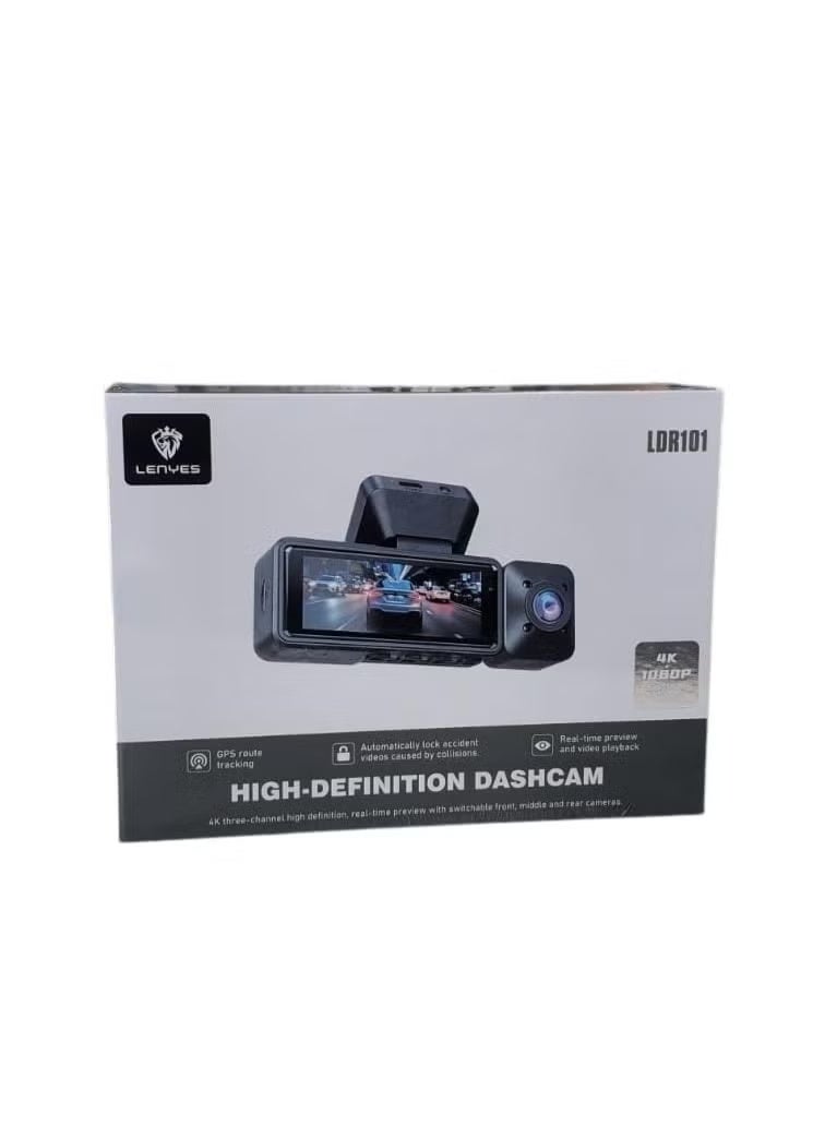 Lenyes LDR101 Front & Rear Dash Cam, 4K Ultra HD Car Camera with Wi-Fi & GPS, Dual Camera Recording, Vehicle Driving Recorder for Road Trips, Daily Commutes & Parking Monitoring - Image 4