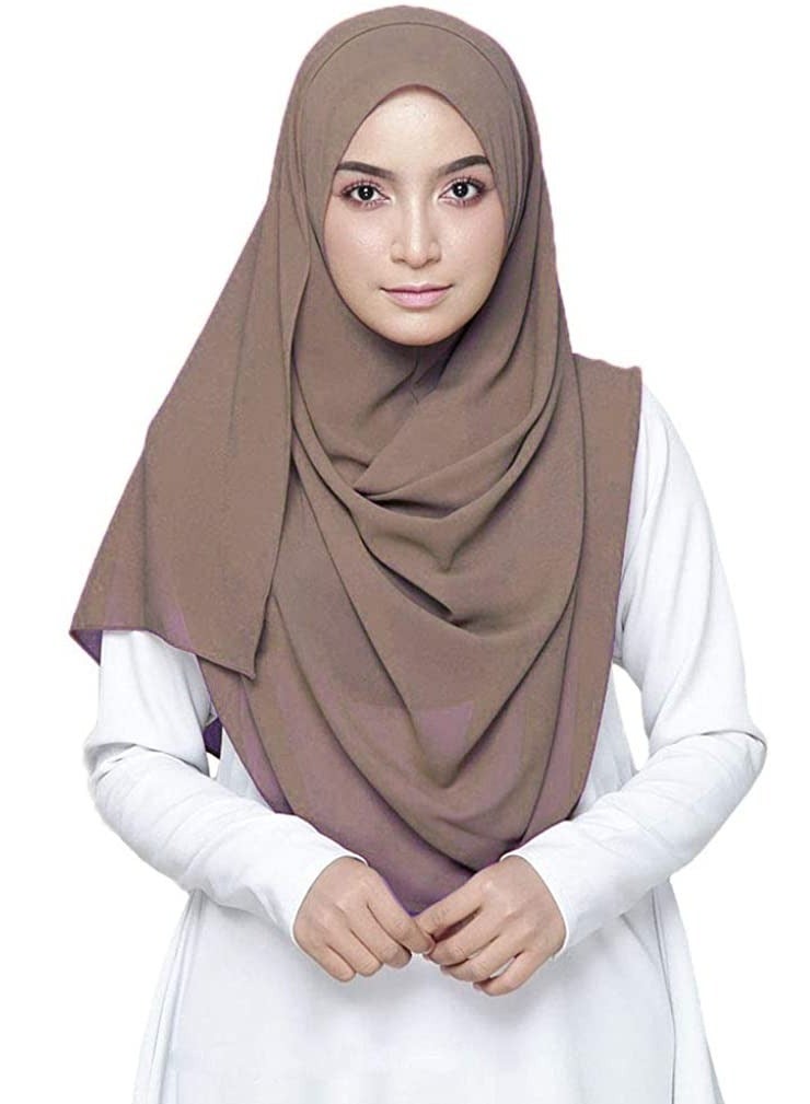ELTRAZONE "Graceful Elegance: Solid Color Bubble Chiffon Scarf, a Fashion Essential for Women - Luxuriously Soft Hijab, Long Scarf Wrap, and Versatile Scarves" - Image 1