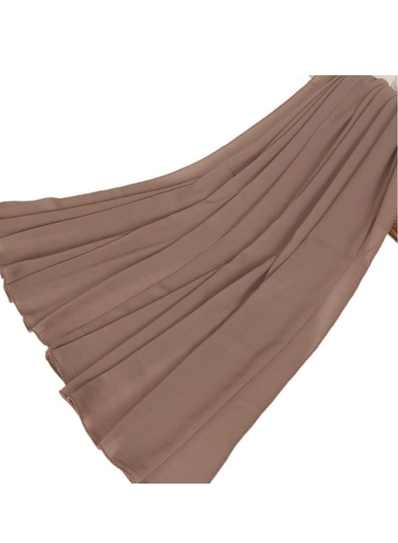 ELTRAZONE "Graceful Elegance: Solid Color Bubble Chiffon Scarf, a Fashion Essential for Women - Luxuriously Soft Hijab, Long Scarf Wrap, and Versatile Scarves" - Image 4