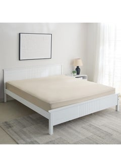 Home Box Essential Solid Cotton King Fitted Sheet 180 x 210 x 36 cm  - Image 1