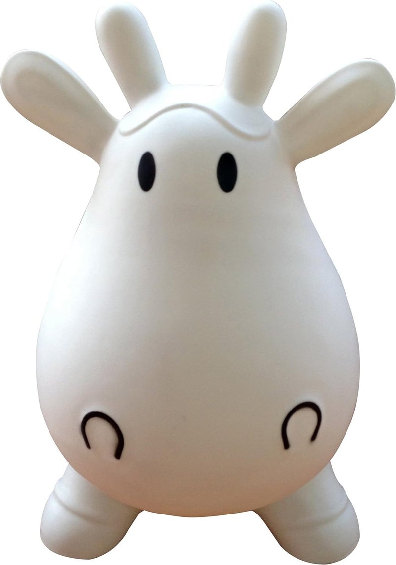 AppleRound Inflatable Ride-on Bouncy Animal Hopper – Horse, Cow or Unicorn – Kids Space Hopper Bouncer with Hand Pump – Jumping Toy for Indoor/Outdoor Play - Image 2