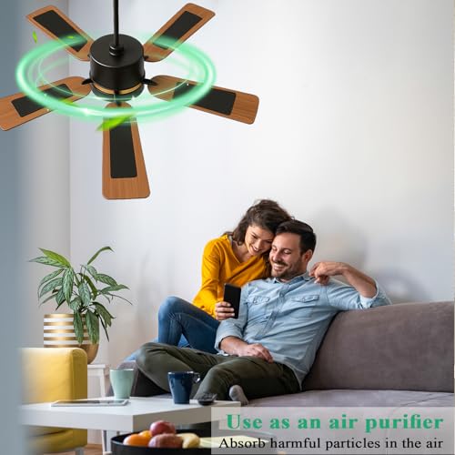 Zejoot 40 Pcs Ceiling Fan Filters for Blades, Fan Air Purifier Pads with Activated Coconut Shell Carbon, Universal Easy Stick Ceiling Fans Filter Fit for Common Household Office Contaminants - Image 4