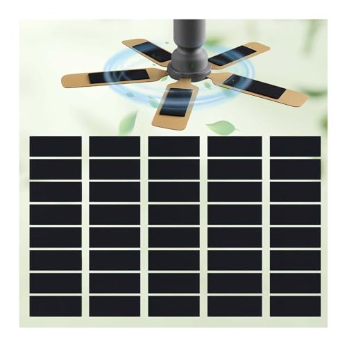 Zejoot 40 Pcs Ceiling Fan Filters for Blades, Fan Air Purifier Pads with Activated Coconut Shell Carbon, Universal Easy Stick Ceiling Fans Filter Fit for Common Household Office Contaminants - Image 1