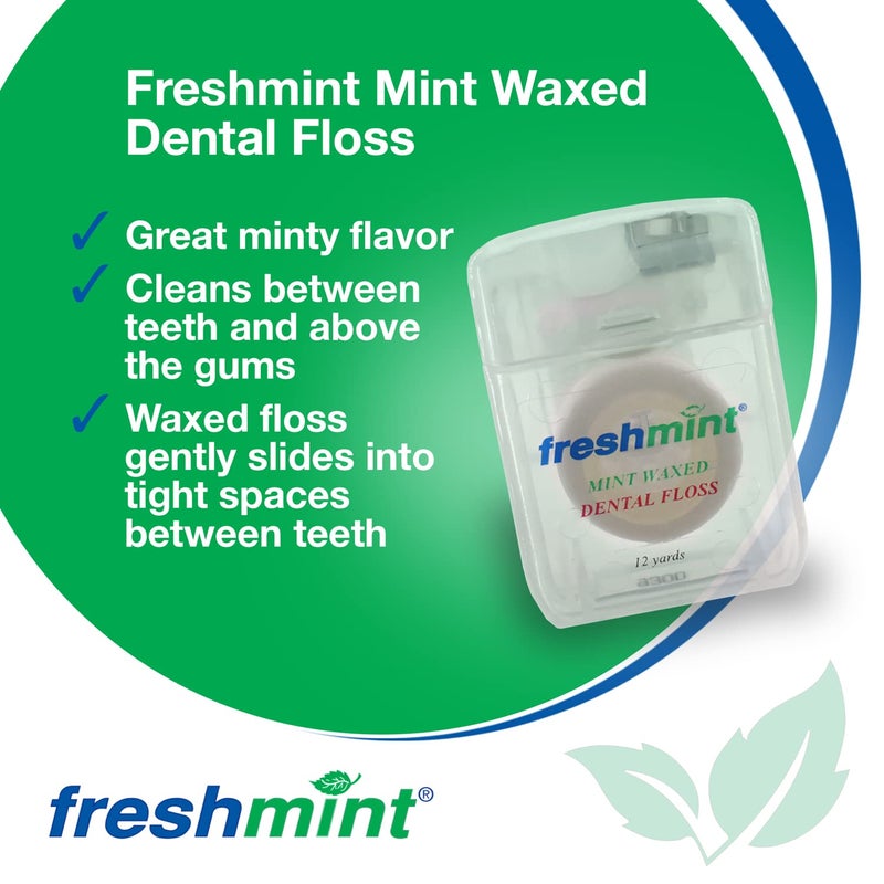 Freshmint 144 Spools of Freshmint® 12 Yards Mint Waxed Dental Floss - Image 2