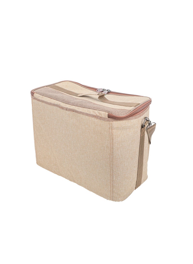 ALGHAFA ALGhafa,hafeet thermos bag, for trips, camping, wooden color, large size 45*28*35 cm  - Image 2