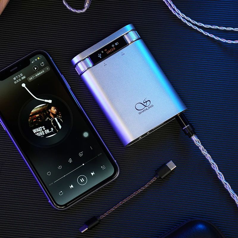 Shanling H2 Portable USB DAC Amp, Hi-Res Audio Bluetooth Headphone Amp, Cs43198 Chip, Ldac Pcm384 Dsd256, Silver - Image 3