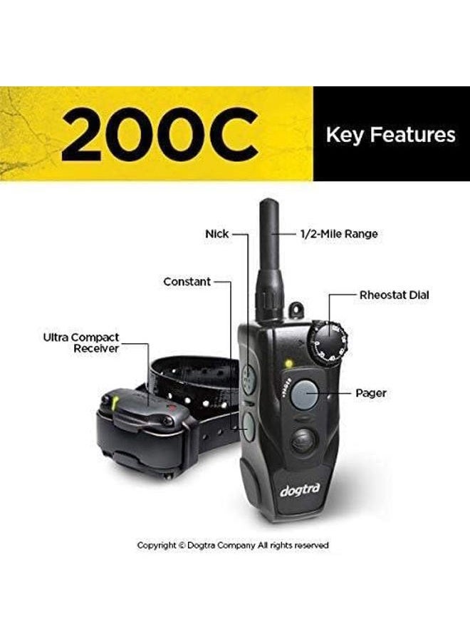 Dogtra 200C Waterproof ½-Mile One-Handed Operation Remote Training Dog E-Collar - Image 5