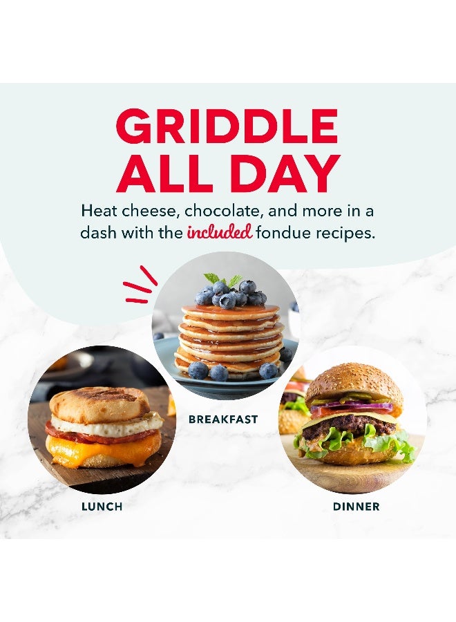 Dash DASH Mini Maker Electric Round Griddle for Individual Pancakes Cookies Eggs  other on the go Breakfast Lunch  Snacks with Indicator Light  Included Recipe Book  Silver  - Image 4