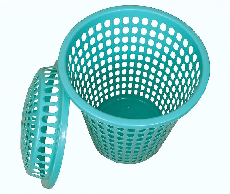 mastBus Royal Laundry Basket with Lid for Clothes Plastic 50 Litre Capacity Heavy Durable Plastic Kapde Rakhne ki Bucket Green 1Pcs - Image 5