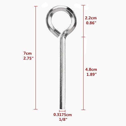 ANTFEES 1/8” Standard Hex Dogging Key with Full Loop, Allen Wrench Door Key for Push Bar Panic Exit Devices, Solid Metal - 12 Packs - Image 2