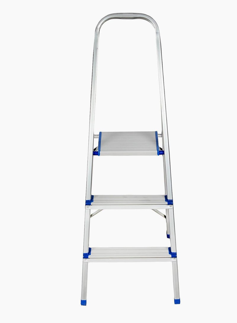 Living مجموعة من 2 سُلَّم ألومنيوم محترف قابل للطي 3 خطوات سُلَّم منزلي مع خطوة عريضة 33*21*119 سم - Image 3