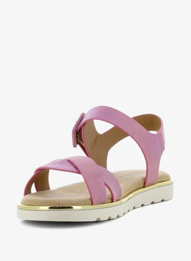 SJ Women's Cross Strap Sandals with Buckle Closure