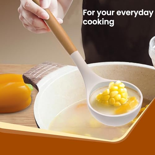 AGARO Silicone Spatula Set of 3, Large Heat Resistant Spatula for Cooking, Baking and Mixing, Non-Stick Cookware for Kitchen, BPA Free, Flexible, Seamless Design, Royal, Ivory - Image 5