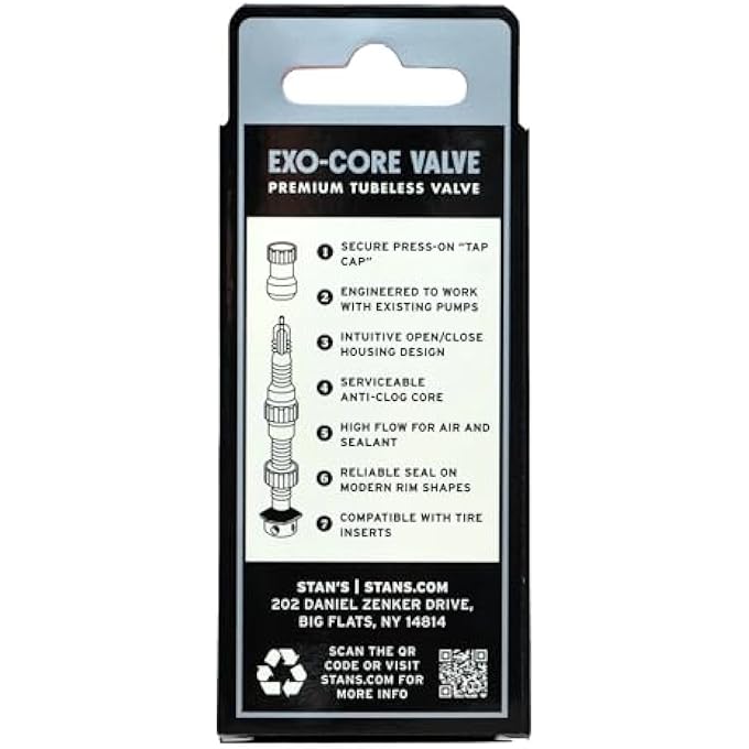 rayihni StanS Bicycle Valves  Bike Tubeless Valve Pair For Tire Inflation  ExoCore Design With ToolFree Cap  Medium Size  Black - Image 3