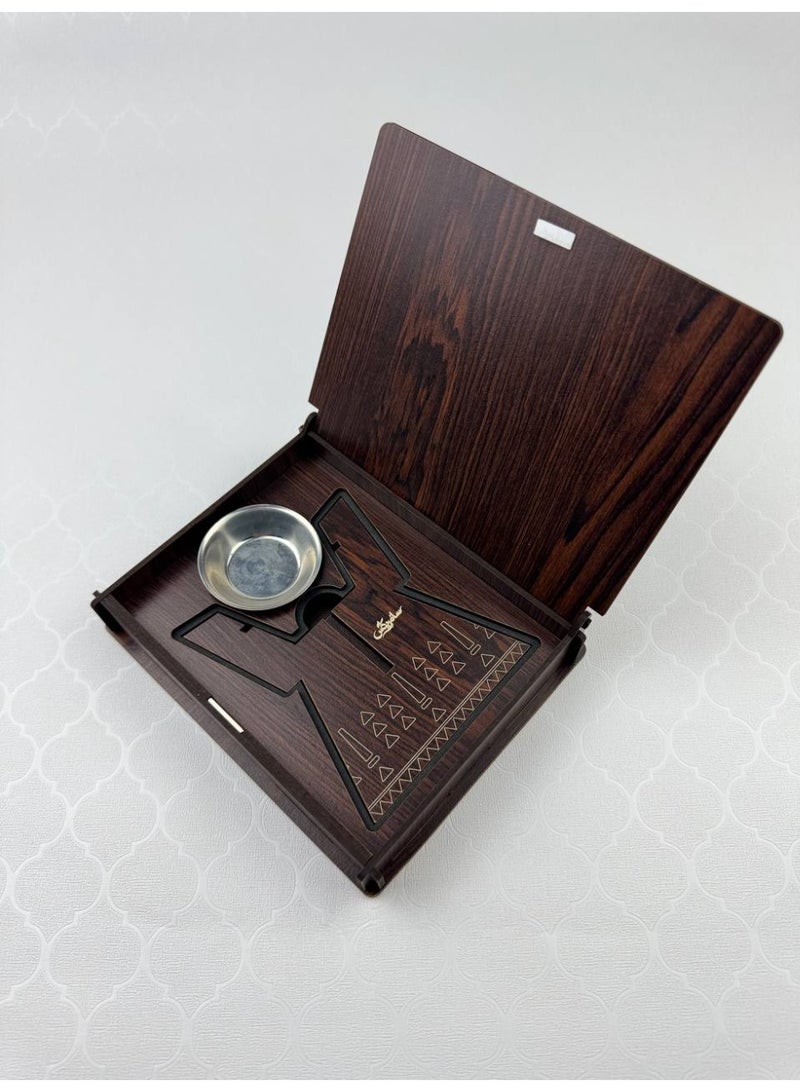 Samrix Heif Incense Burner: The Heif Incense Burner is a wooden incense burner that is easily disassembled and assembled. It comes inside a luxurious wooden box. - Image 2