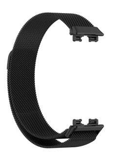 Generic Replacement Band for Huawei Band 8/Honor Band 8 Band Magnetic Stainless Steel Strap Loop Watch Band Sports Straps (Black)  - Image 4