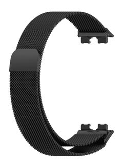 Generic Replacement Band for Huawei Band 8/Honor Band 8 Band Magnetic Stainless Steel Strap Loop Watch Band Sports Straps (Black)  - Image 3