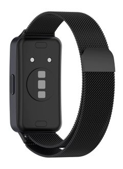 Generic Replacement Band for Huawei Band 8/Honor Band 8 Band Magnetic Stainless Steel Strap Loop Watch Band Sports Straps (Black)  - Image 2