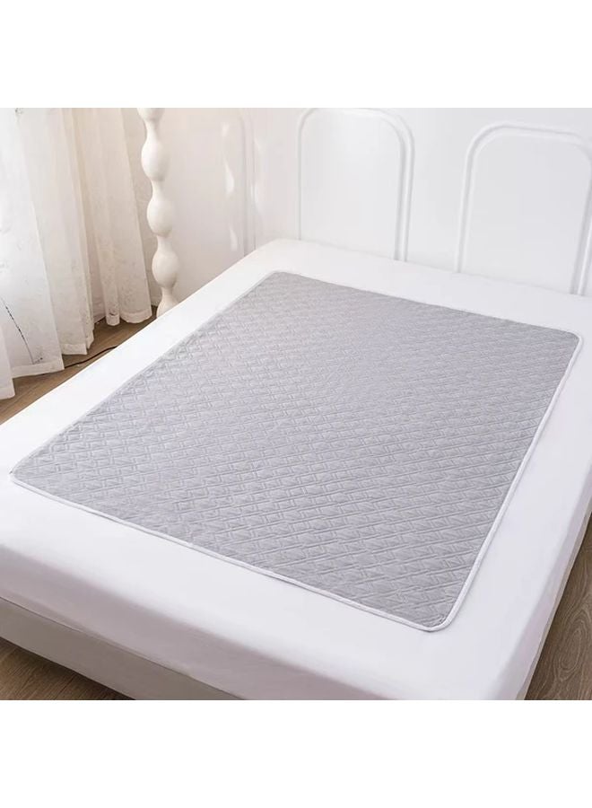 وسادة فراش للحيوانات الأليفة قابلة للغسل أزرق 27 × 35 بوصة (56 × 43 بوصة) طبقة فراش ناعمة قابلة لإعادة الاستخدام - Image 3